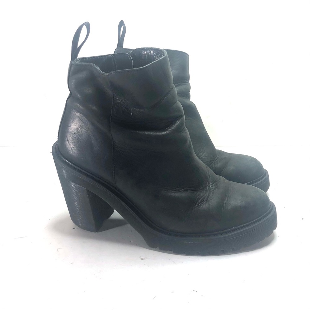 dr martens magdalena black leather ankle boots 9